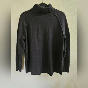 J. Jill Women’s Large Wool Blend Knit Long Sleeve Turtleneck Sweater